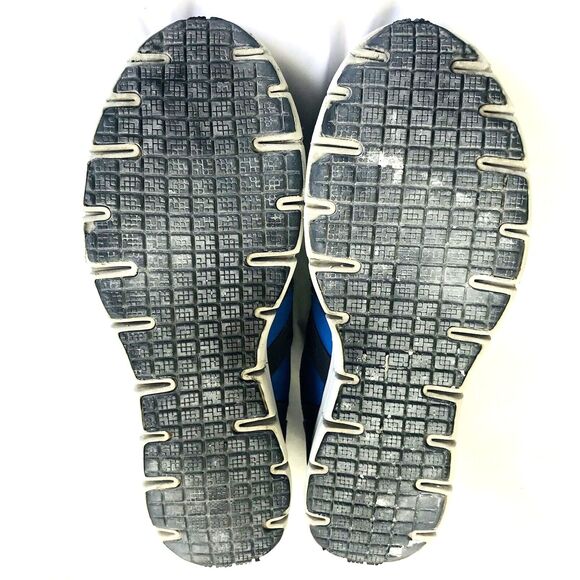 Skechers Work Shoe 13 Steel Alloy Toe Non Slip Leather Flex 2412 Black Blue - Picture 8 of 12